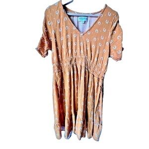 IDYLLWIND MIRANDA‎ LAMBERT Yellow Orange Horse dress western pockets cowgirl XL.